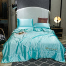 Axyaa Embroidered Washed Silk Ice Silk Tencel Summer Quilt - Fade-Resistant, Cool