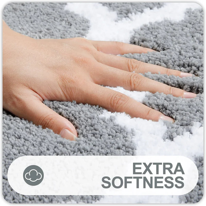 Axyaa Super Absorbent Microfiber Bath Mat - Non-slip Shower Carpet
