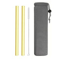 Axyaa Glass Straws Straight Reusable Drinking Straw for Bubble Tea & Smoothies