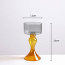 Axyaa Geometric Glass Vase Candle Holder Tall Flowerpot Home Decor