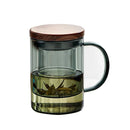 Axyaa Heat Resistant Glass Tea Cup with Strainer Infuser Pot Set
