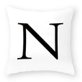 Axyaa Polyester Alphabet Cushion Cover 45X45cm for Home Sofa Decor