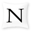 Axyaa Polyester Alphabet Cushion Cover 45X45cm for Home Sofa Decor
