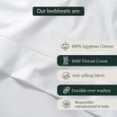 Axyaa 1000TC Egyptian Cotton Bed Sheet Set - Double King Queen Size Luxury Bedding