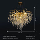 Axyaa Crystal G9 Chandelier: Modern Luxury Indoor LED Pendant Lights for Living Room