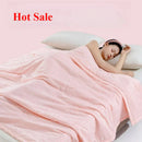 Axyaa Solid Color 5D Embossed Knitted Summer Quilt - Washed Cotton Cool Quilt