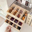 Axyaa Acrylic Glasses Storage Box | Stackable Drawer Display Stand | Multi-Grid Organizer