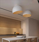 Axyaa Wood Grain LED Ceiling Light with Remote Control - Modern Minimalist Flush Mount Lamp