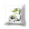 Axyaa Cartoon Animals Plush Cushion Cover 45x45cm Cute Cats and Dogs Pillowcase