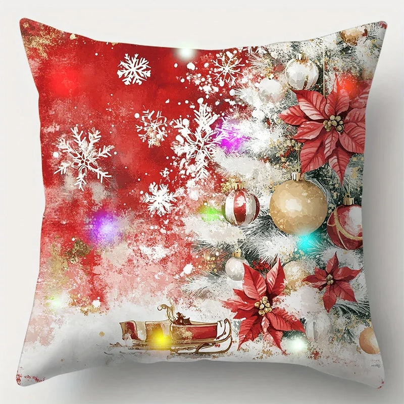 Axyaa LED Light Luminous Pillowcase - Christmas Decoration & Sofa Cushion Cover