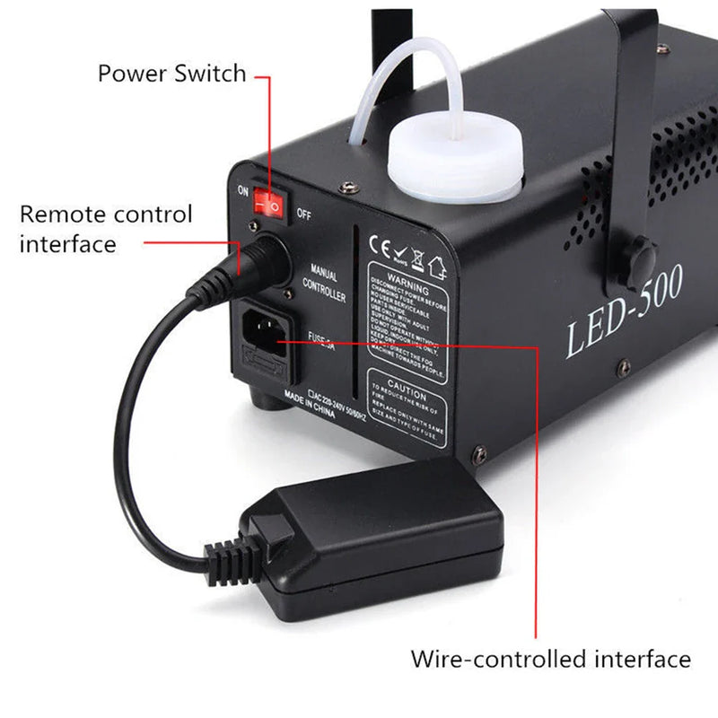 Axya 500W LED Air Column Smoke Machine Wireless Remote Control DJ Stage Fogger