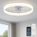 Axyaa Pendant Arm Ceiling Fan with Built-in LED Light, Adjustable Speed and Silent Operation