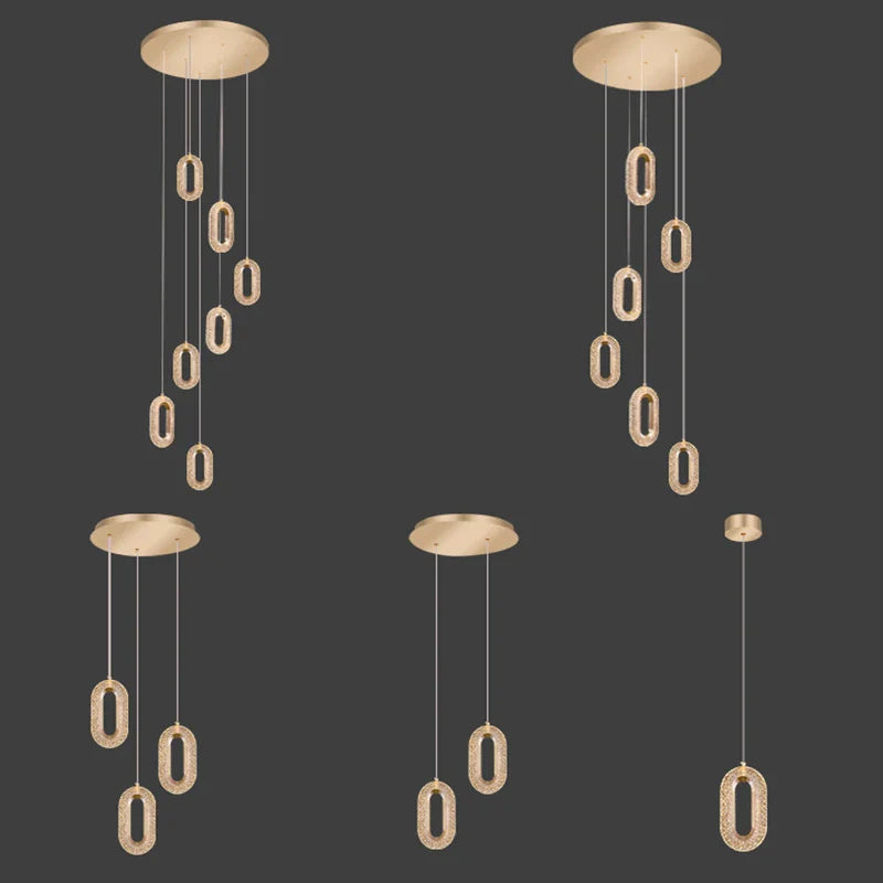 Axya Gold LED Chandelier for Home Decor and Lighting