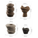 Axyaa Ceramic Stripe Vase: Home Decor Porcelain Craft for Flower Arrangements