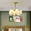 Axyaa Nordic Gold Acrylic LED Chandelier for Luxury Parlor and Dining Room
