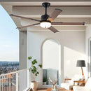 Axyaa Leaf Ceiling Fan Light | Waterproof Sunscreen Outdoor Lamp