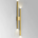 Axyaa Modern Brass Wall Lamp for Indoor Spaces - Gold Black Copper Natural Light