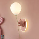 Axyaa Pink Balloon Wall Light - Minimalist Children's Room Lamp