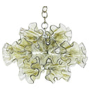 Axyaa Flower Glass Chandelier: Luxury French Modern Pendant Light for Living Room