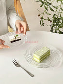 Axyaa Nebula Glass Cake Plate: Large Fruit & Dessert Snack Platter - Creative Western Dish