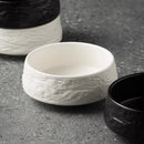 Axyaa Stone Patterned Ceramic Dessert Soup Noodle Bowl Set - Restaurant Tableware