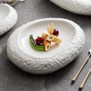 Axya Double Layer Insulation Ceramic Dinner Plate - Irregular Rock Texture Specialty Tableware
