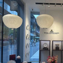 Axyaa Silk LED Pendant Lights: Elegant Wabi-sabi Chandeliers for Dining & Restaurant Decor