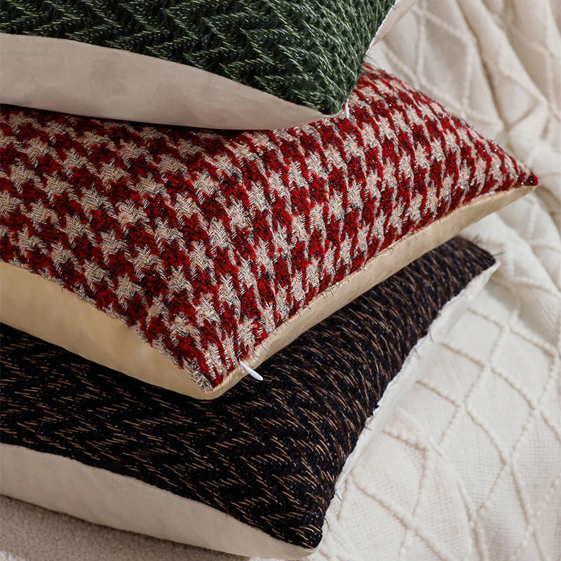 Axyaa Geometric Christmas Pillowcase for Sofa Bed Home Decoration