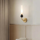 Axya Copper Wine Corridor Wall Lamp, Living Room TV Background Light, Bedside Marble Pole Light