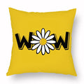Axyaa Yellow Daisy Peach Skin Pillowcase