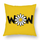 Axyaa Yellow Daisy Peach Skin Pillowcase