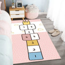 Axyaa Cartoon Hopscotch Rug: Kids Bedroom & Living Room Decor, Baby Crawling Mat