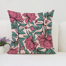 Axyaa Mulberry Floral Cushion Cover - European & American Style Luxury Room Decor