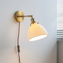 Axyaa Nordic LED Ceramic Wall Sconce Light for Bedroom Living Room Fixtures