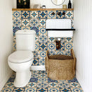 Axyaa Moroccan Tile Stickers: Peel and Stick Waterproof Wall Decal