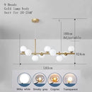 Axyaa Glass Ball LED Ceiling Chandeliers | Modern Hanging Lamp for Kitchen Living Dining Room