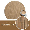 Axyaa Round PVC Placemats Set for Dining Table Farmhouse Boho Kitchen Accessories