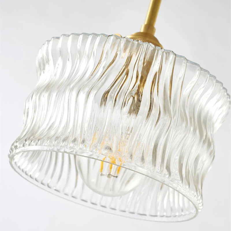 Axyaa Glass Ceiling Lamp for Bedroom, Porch, Entryway, Hallway - Japanese Style Interior Lighting