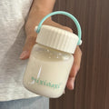 Axyaa Mini Glass Shaker Bottle with Lid and Handle - 200ml