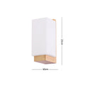 Axyaa Solid Wood Bedside Wall Lamp - Modern Chinese Nordic Design
