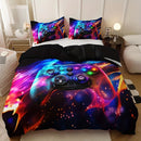 Axyaa Black & Red Checkered Bedding Set for All Seasons: 1 Duvet Cover + 2 Pillow Covers