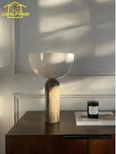 Axyaa Marble Mushroom Table Lamp LED Modern Minimalist Home Decor