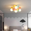 Axyaa Kids Room LED Ceiling Light Fixture Glass Ball Color Chandelier