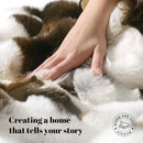 Axyaa Faux Fur Plush Blanket for Couch, Soft & Cozy Sofa Throw, Bedroom Living Room Décor