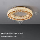 Axyaa Dimmable Crystal Ceiling Lamp for Elegant Living Room & Bedroom Decor