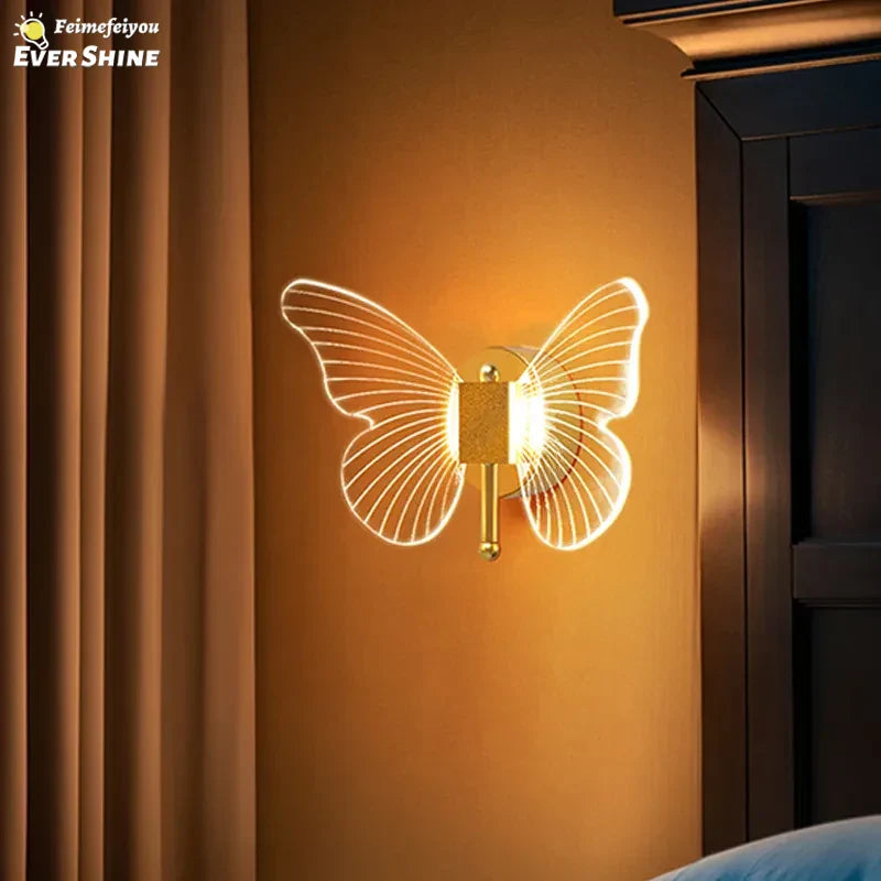 Axyaa Butterfly LED Wall Lamp Indoor Lighting Fixture Sconces