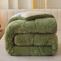 Axyaa Thick Lambswool Winter Blanket - Soft Double-Sided Plush Weighted Quilt