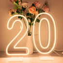 Axyaa Neon Party Sign 38cm Birthday Lights USB Powered with Dimmable Base