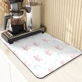 Axyaa Cute Rabbit Pattern Diatomaceous Earth Coasters Mats - Set of 4