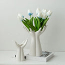 Axyaa Ceramic Hand Vase for Home Decor & Flower Arrangement
